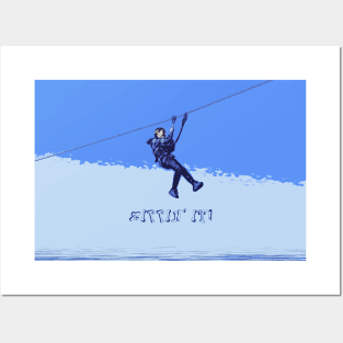 Zippin' It! - Zipline Rider Posters and Art